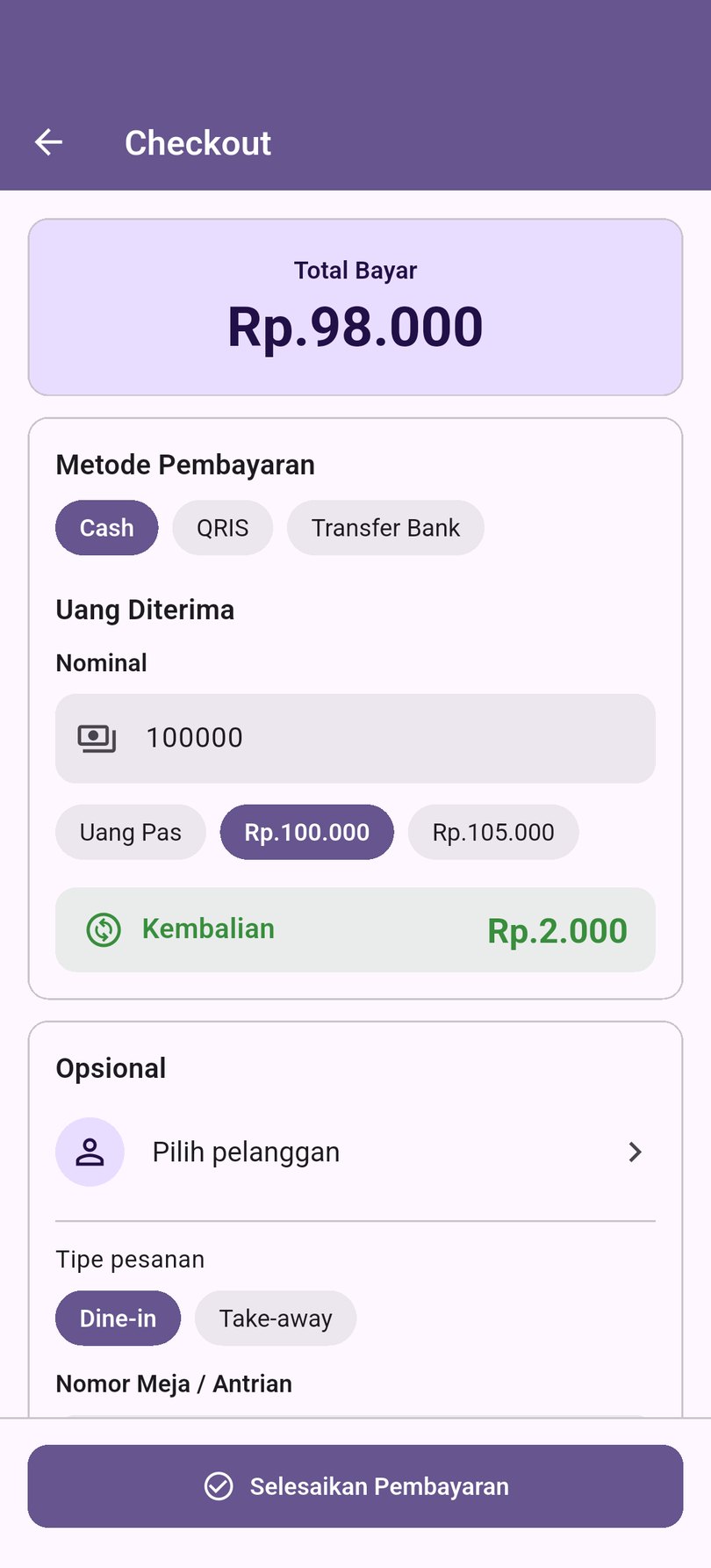 Pembayaran DewaKasir